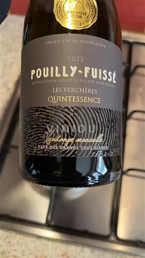 Burgundi Pouilly-fuissé Cave Des Grands Crus Blancs Les Verchères Quintessence 2022