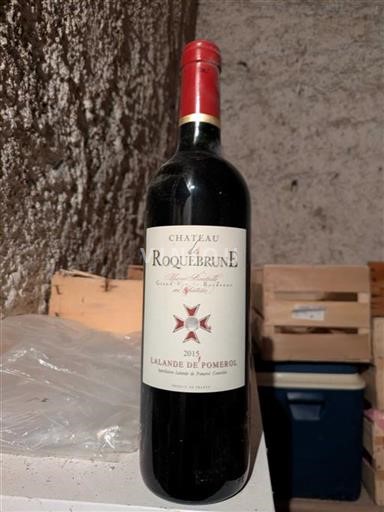 Vin Rouge sec Château Roquebrune 2015 France Bordeaux Lalande-de-pomerol AOC