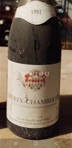 Bourgogne Gevrey-chambertin Grand Cru Pasquier Desvignes 1981
