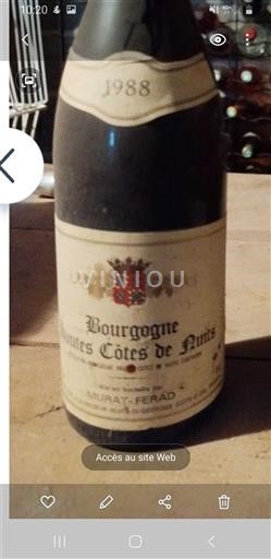 Bourgogne Hautes Côtes de Nuits Muratferad 1988