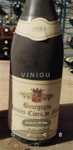 Burgundy Hautes Côtes de Nuits Murat-feraut 1989