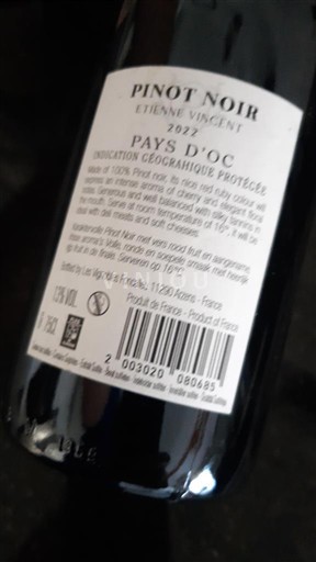 Languedoc-Roussillon Pays d'Oc Etienne Vincent 2022