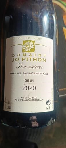 Loiren laakso Savennières Domaine Jo Pithon Chenin 2020
