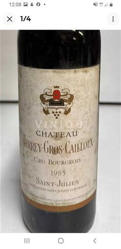 Burdeos Saint-Julien Cru Bourgeois Château Terreygroscailloux 1985