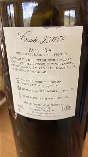 Languedoc og Roussillon Pays d'Oc Domaine J-m Floutier J.M.F. Ikke årgangsbestemt