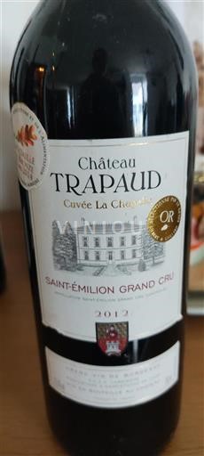 Burdeos Saint-Émilion Gran Cru Grand Cru Château Trapaud La Chapelle 2012