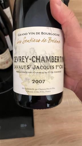 Burgundy Gevrey-Chambertin Premier Cru Chanson Père & Fils Les Sentiers de Beline 2007