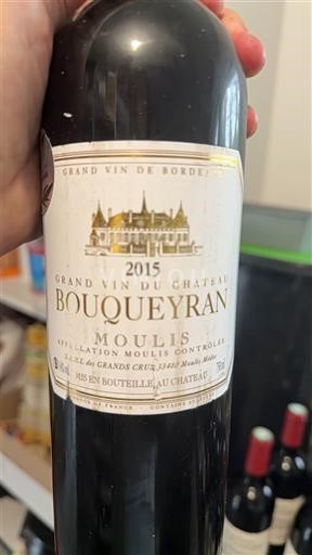 Bordeaux Ni doloceno Château Bouqueyran 2015