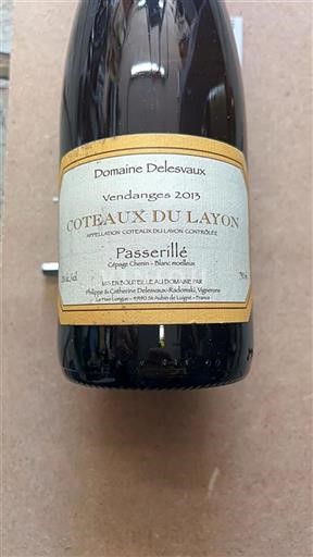Vallée de la Loire Coteaux-du-layon Domaine Delesvaux Passerillé 2013