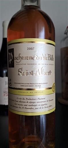 Lounais-Ranska Pacherenc-du-vic-bilh Producteurs Plaimont Saint-Albert 2007