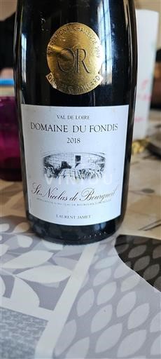 Thung lũng sông Loire Saint-Nicolas-De-Bourgueil Domaine Fondis 2018
