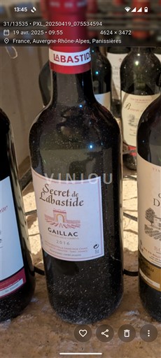 Sud-Ovest Gaillac Château La Bastide Secret de Labastide 2016