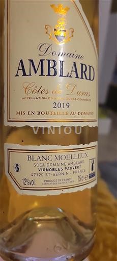 Sud-Ouest Côtes-de-duras Domaine Amblard 2019