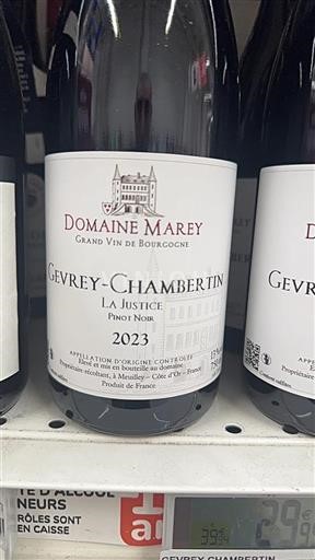 Bourgondië Gevrey-Chambertin Domaine Marey La Justice 2023
