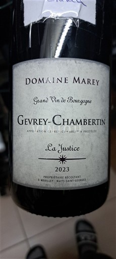 Burgundi Gevrey-Chambertin Domaine Marey La Justice 2023