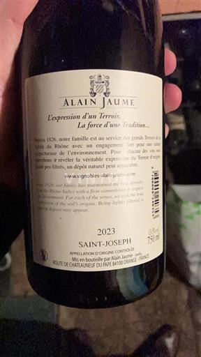 Rhônedalen Saint-Joseph Alain Jaume 2023