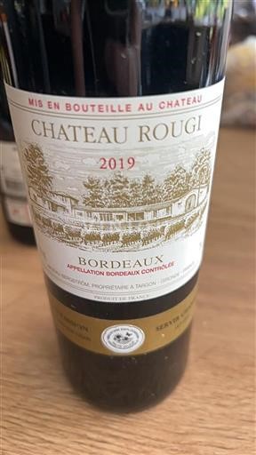 Vin Rouge sec Château Rougi 2019 France Bordeaux AOC