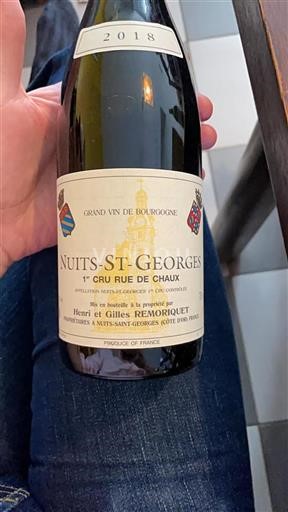Vin Rouge sec Rue de Chaux Henri et Gilles Remoriquet 2018 France Bourgogne Nuits-saint-georges AOC Premier Cru