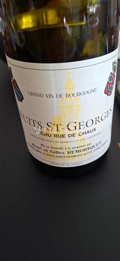 Bourgogne Nuits-saint-georges Premier Cru Henri Et Gilles Remoriquet Rue de Chaux 2018