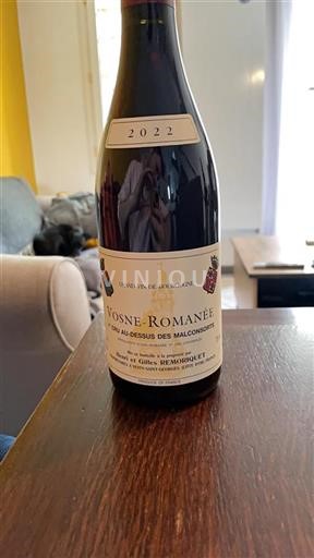 Bourgogne Vosne-romanée Premier Cru Henri Et Gilles Remoriquet 1er Cru Au-dessus des Malconsorts 2022