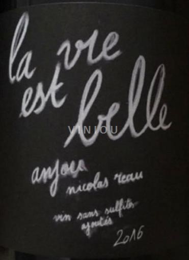 Loire Valley Anjou Nicolas Réau La vie est belle 2016
