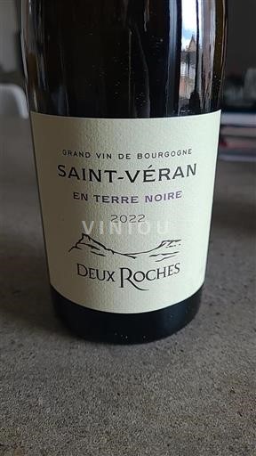 Vin Blanc sec En Terre Noire Deux Roches 2022 France Bourgogne Saint-Véran AOC