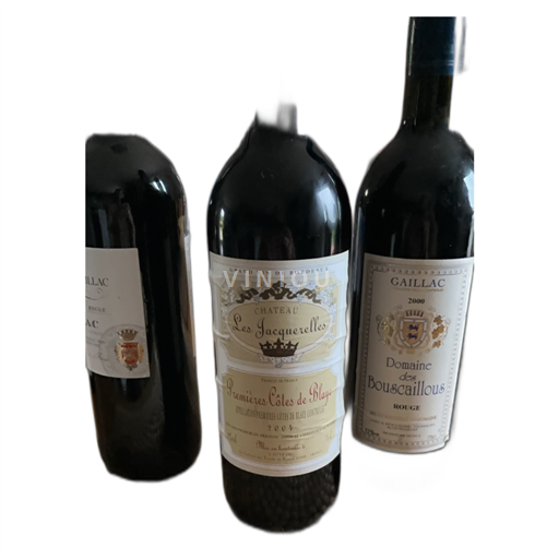 Vin Rouge sec Château Les Jacquerelles 2004 France Bordeaux AOC