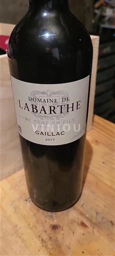 Sud-Ouest Domaine Labarthe 2017