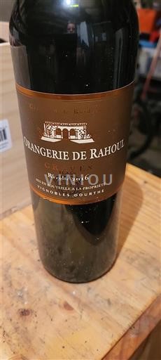 Vin Rouge sec Orangerie de Rahoul 2016 France Bordeaux Graves AOC