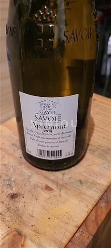 Savoie and Bugey Apremont Domaine Charles Henri Gayet 2019