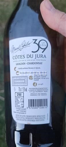Jura Côtes-do-jura Marcel Cabelier La Côte 39 Não Sazonado