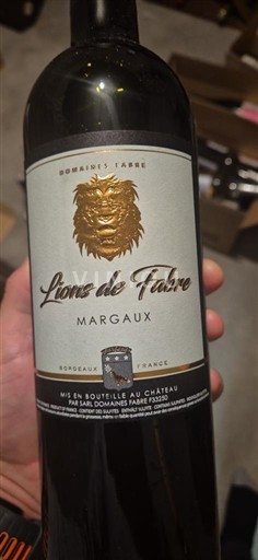 Bordeaux Margaux Château Fabre Lions de Fabre 2019