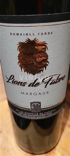 Bordeaux Margaux Château Fabre Lions de Fabre Ei vuosikertaa