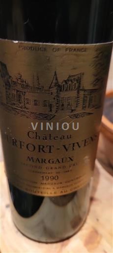 Bordeaux Margaux Second Grand Cru Château Durfortvivens 1990