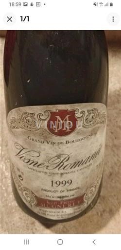 Bourgogne Vosne-Romanée Jean-pierre Meunier 1999