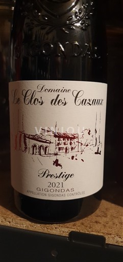 Vale do Ródano Gigondas Le Clos Des Cazaux Prestige 2021