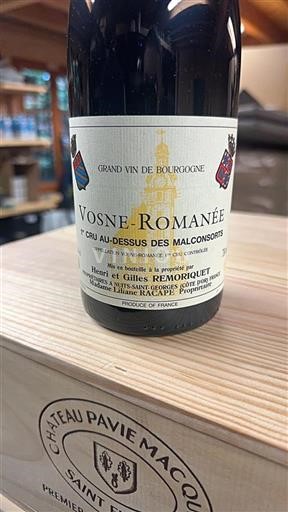 Bourgogne Vosne-romanée Premier Cru Henri Et Gilles Remoriquet Au-dessus des Malconsorts 2017