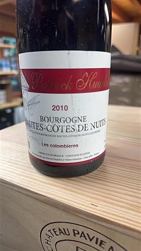 Bourgogne Hautes Côtes de nuits Domaine Patrick Hudelot Les Colombieres 2010