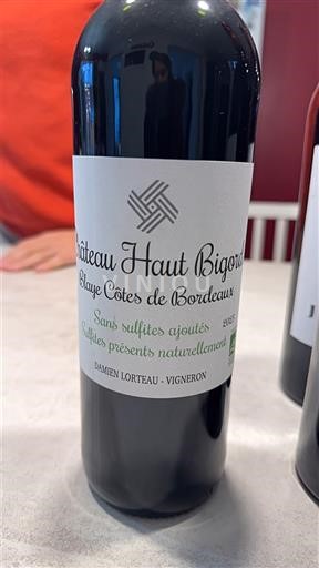 Bordeaux Blaye Côtes de Bordeaux Château Haut Bigorre 2022