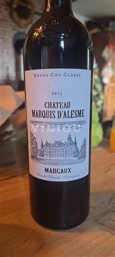 Bordeaux Margaux Grand Cru Château Marquis Alesme 2013