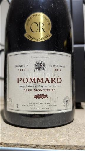 Borgoña Pommard Grand Cru Domaine Coste Caumartin Les Montjeus 2018