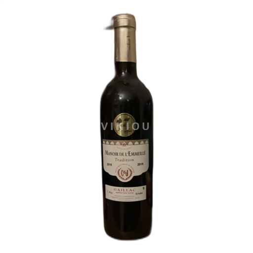 Vin Rouge sec Tradition Manoir de l'Emmeillé 2015 France Sud-Ouest Gaillac AOC