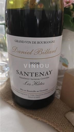 Borgonha Santenay Daniel Billard Les Hâtes 2009