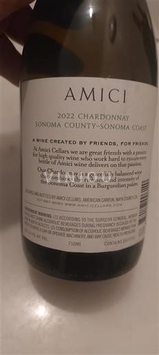 Kalifornische AVA Sonoma-Küste Amici Cellars 2022