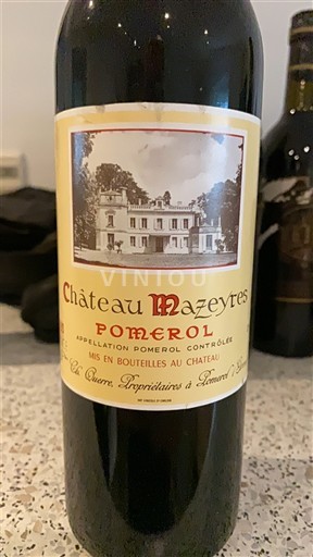 Bordeaux Pomerol Château Mazeyres Icke årgångsbetecknad