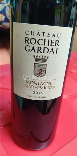 Bordeaux Montagne-saint-émilion Château Rocher Gardat 2019