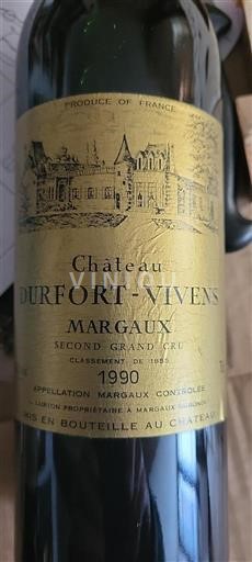 Bordeaux Margaux Château Durfortvivens 1990
