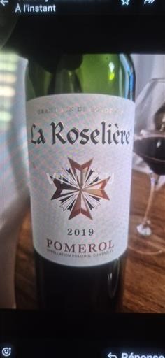 Bordeaux Pomerol La Roselière 2019