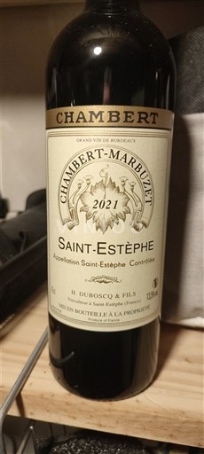 Bordeaux Saint-Estèphe Château Chambertmarbuzet 2021