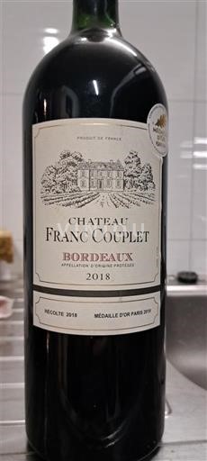 Bordeaux Château Franc Couplet 2018